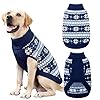 Kooltail cable knit dog sweater turtleneck cold weather pullover classic knitwear snowflake pattern thick warm winter pet clothes dog christmas sweater for small medium large dogs cats navy blue l  urban country home decor