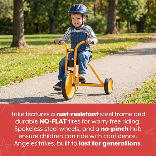 Image of Angeles Kids Tricycle with Airless Rubber Tires, Trike, 4 Yrs and Up
