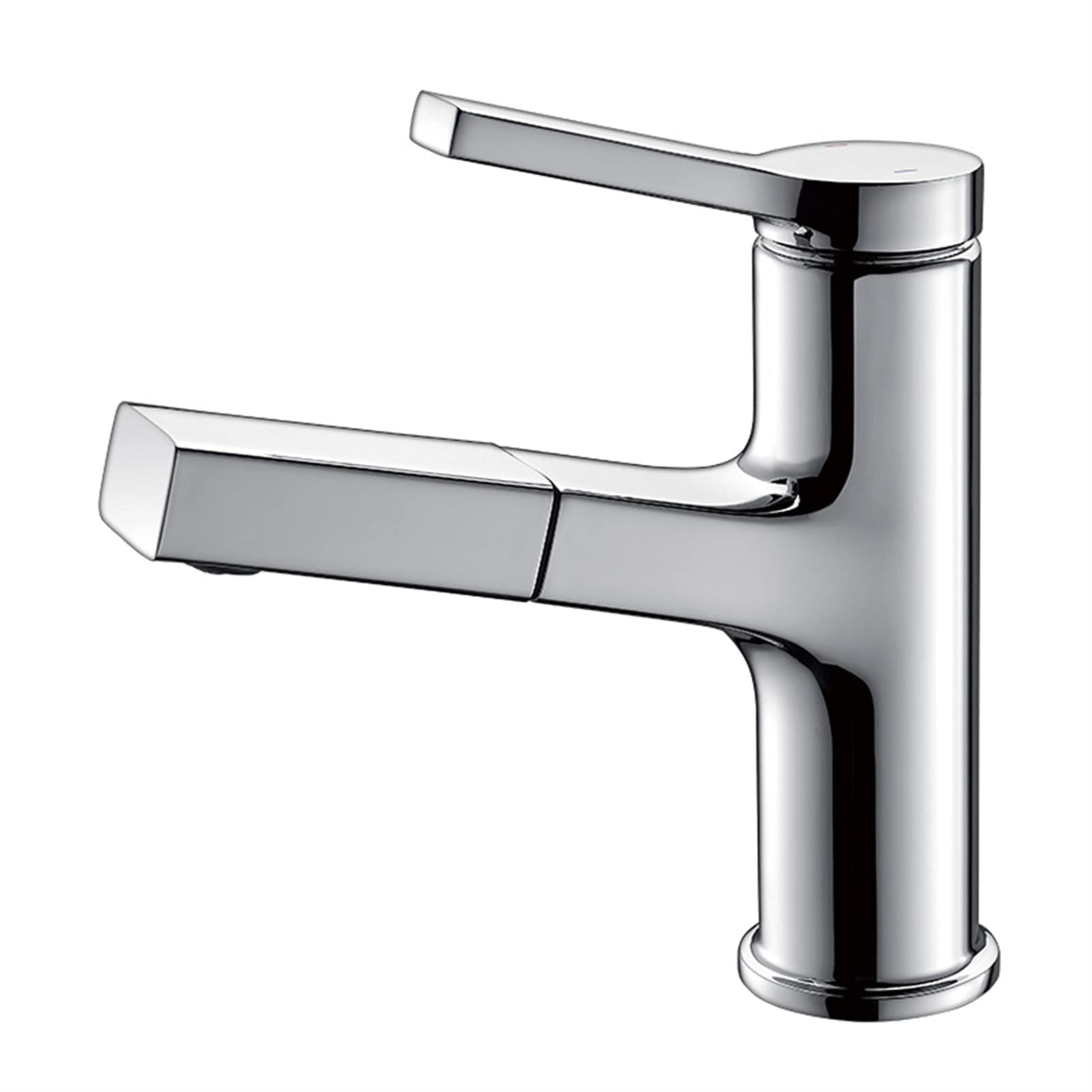 Grifo de baño con pulverizador extraíble negro cepillado monomando para lavabo