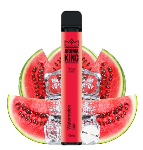 AROMA KING E Zigarette WATERMELON ICE 700 Puff E-Shisha ohne Nikotin Elektronische Zigarette 550mAh - Kompakter Vape Stick als Shisha to go für Unterwegs - E Shisha Einweg Cover