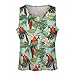 Tropical Leaves and Parrot Birds Men's Sleeveless T-Shirt Casual Tank Top Gym Muscle Workout Tee 4XL