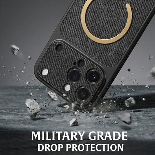 Image of amazon basics Converter Case for iPhone 15 Pro | Premium Protective Mag-Safe Cover | iPhone 17 Pro Series Style Design | in Built Camera Guard | Wireless Charging Compatible - Black