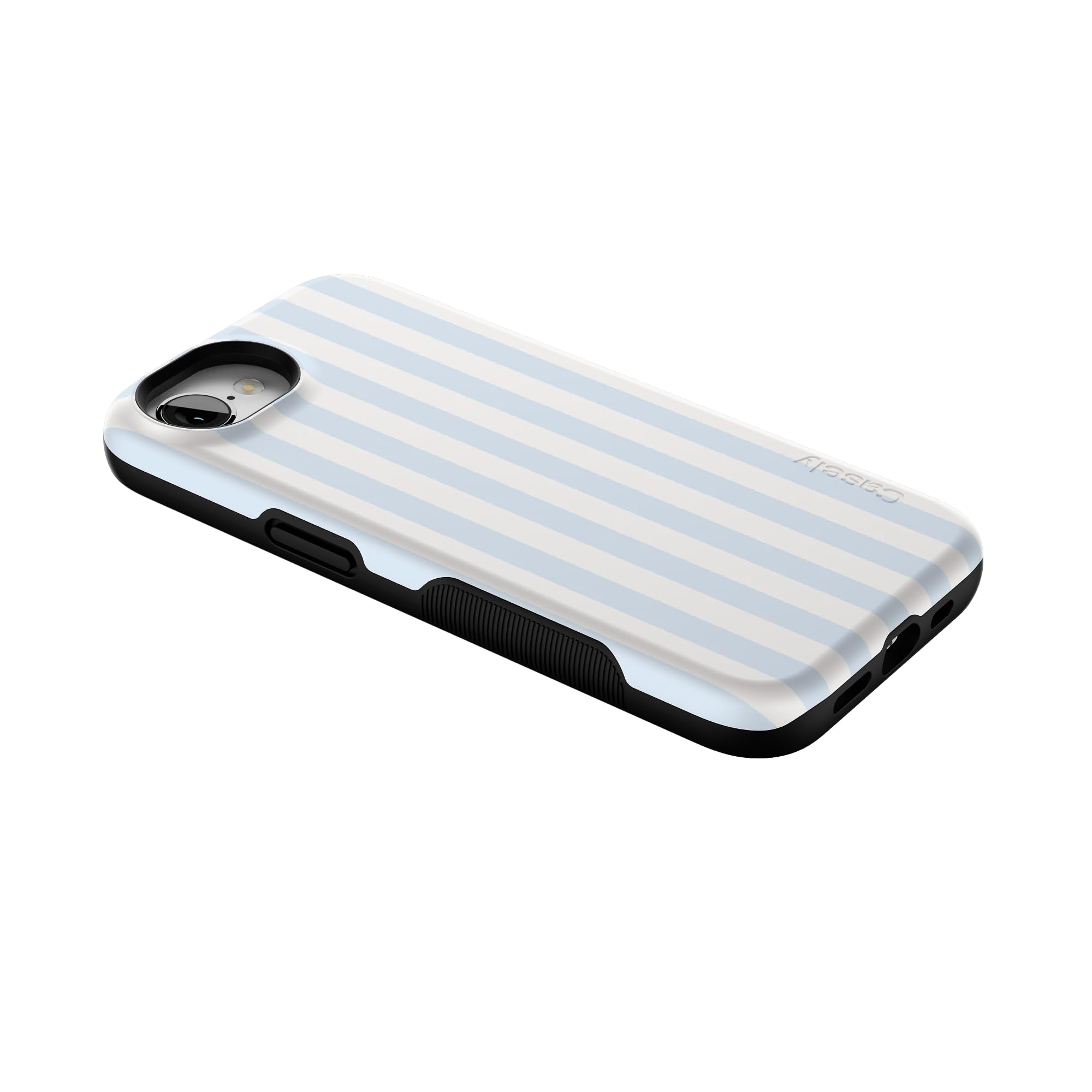 Casely iPhone 16e Case | Blue Stripes | Sunday Best | Compatible with MagSafe | Bold Protective Design