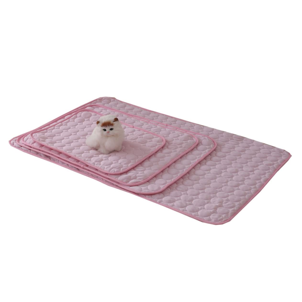 Hohopeti Dog Cooling Mat Large, Cooling Pad for Bed, Breathable Ice Silk and Cotton Pet Mat for Cats and Dogs, Foldable, Easy Storage, for Crate, Chair and Summer Use — image 1