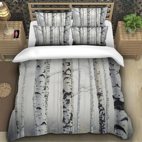 Housse de couette bouleau hypoallergénique microfibre douce - 5