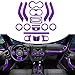 Opall Full Set Interior Decoration Trim Kit Steering Wheel &Center Console Air Outlet Trim, Door Handle Cover Inner For Jeep Wrangler 2011-2018 2 Door &4 Door (18PCS PURPLE)