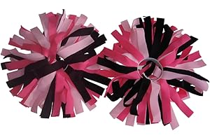 Generic Creative Brands Pom Pom Luggage ID Tags, 2-Pack (Black, Punch, Pink)