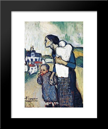 The Mother Leading Two Children 20x24 Framed Art Print by Picasso, Pablo
