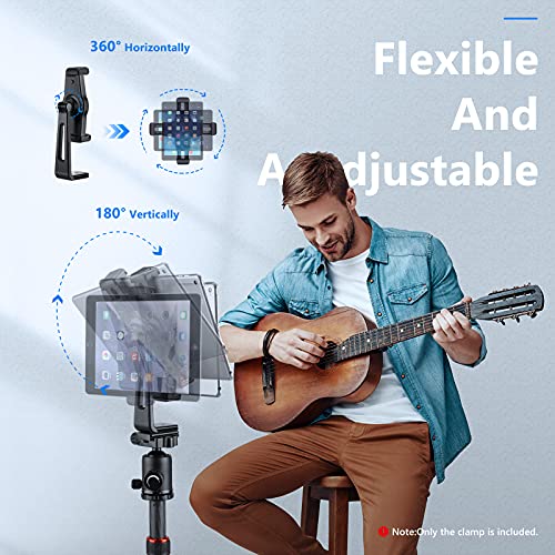 NEEWER Tablet-Stativhalterung Adapter, um 360°drehbarer Universal-Tablet-Klemmhalter für iPad, Galaxy-Tab und andere… – Bild 5
