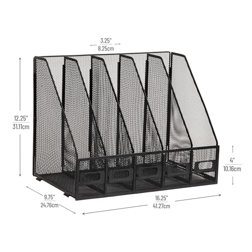 Trieur de papier de bureau vertical contre l'encombrement - 4