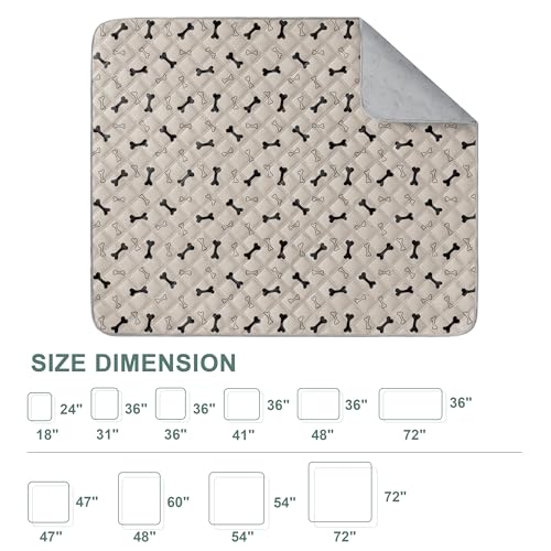 Image of Eterish Reusable Washable Pee Pads for Dogs Large /Extra Large 36'' x 41'' 2 Pack, Absorbent Pet Puppy Dog Training Pads Non-Slip, Waterproof Whelping Potty Pads for Dogs Leak-Proof