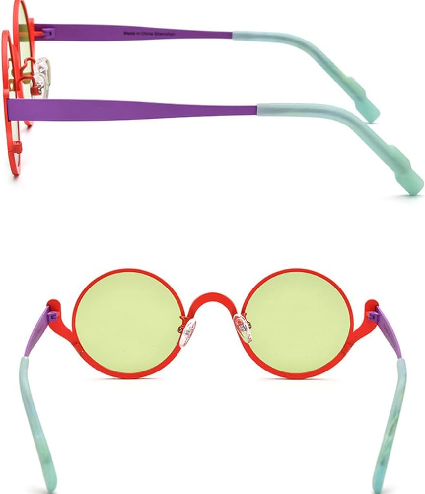 Round Pure Titanium Women's Driving Mirrors Trendy Men's Funny Sunglasses Women Light Luxury Outdoor Sunshades