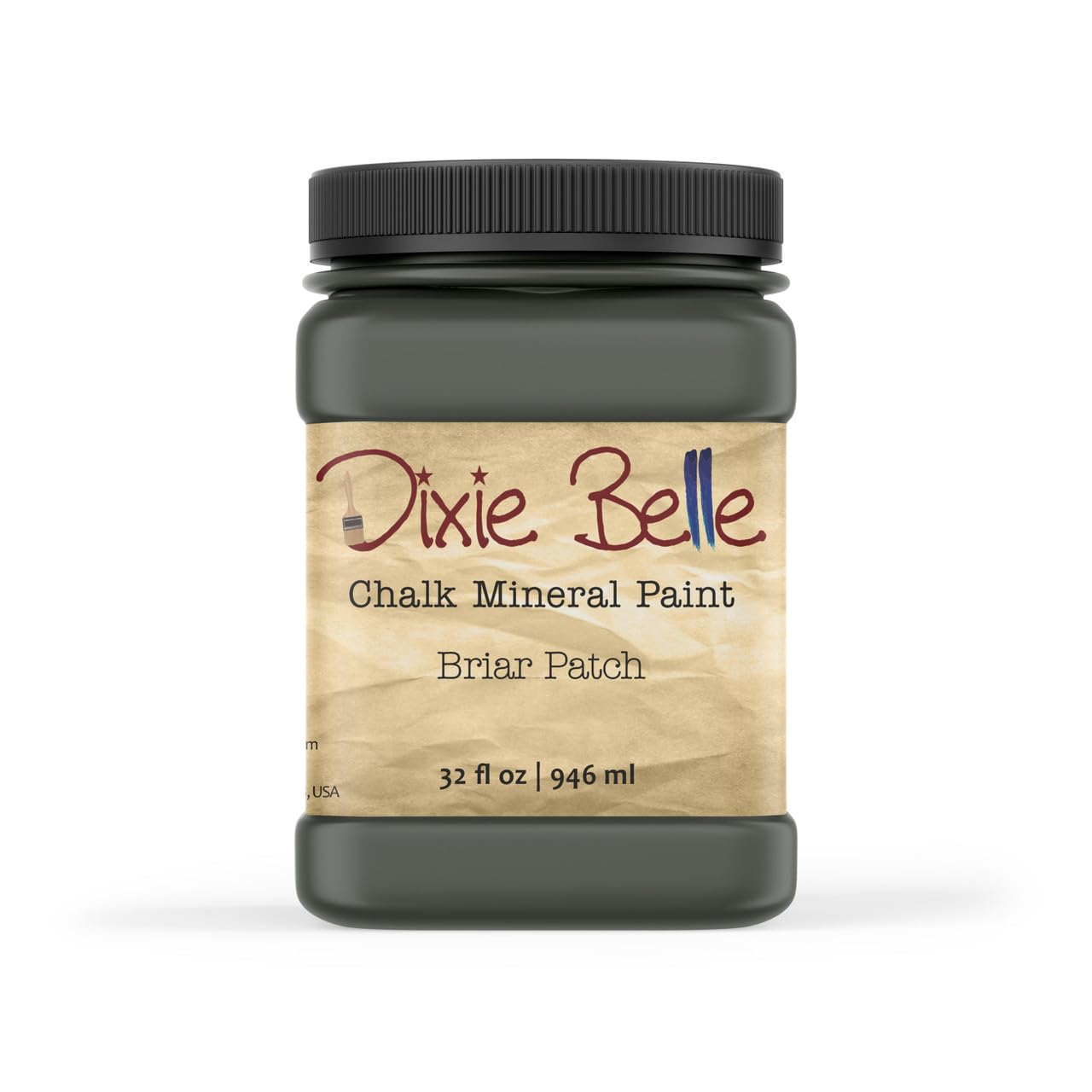 Dixie Belle Paint Company Chalk Finish Furniture Paint - Caviar (32oz) - Matte Black Chic Chalk Mineral DIY Furniture Paint — view 192