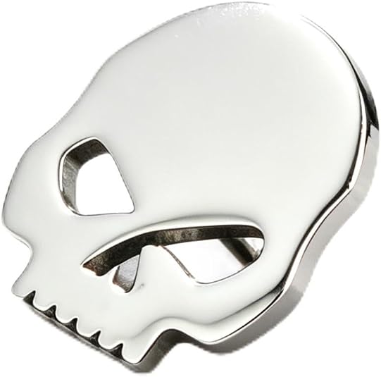 Gothic Silver Skull Brooch Pins, Punk Metal Halloween Decorative Label Pin