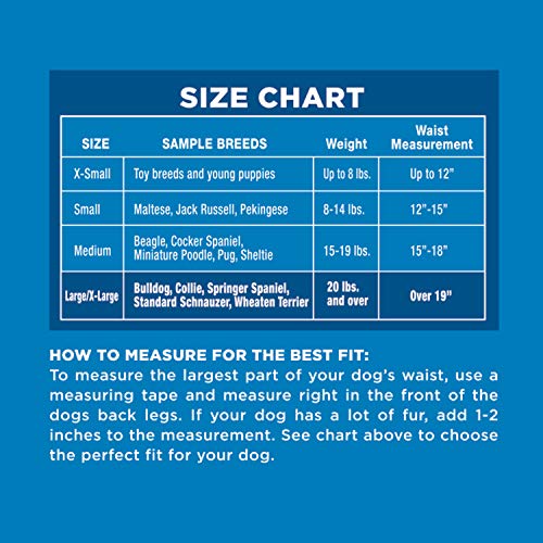 Image of Four Paws Wee-Wee Super Absorbent Disposable Adjustable Dog Potty Training Diapers, Leak-Proof Protection for Dogs, Size Large, Over 19 inch Waist, 36 Count (Pack of 8)