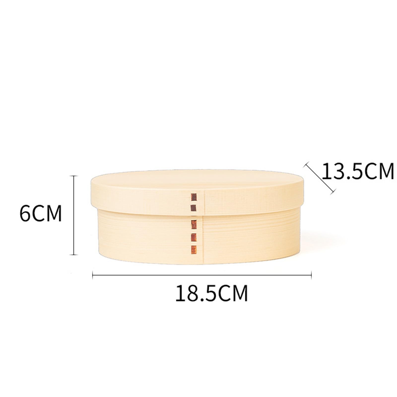 Boîte à bento japonaise traditionnelle en bois naturel à 3 compartiments pour enfants et adultes - Écologique - Parfait pour l'école et le travail