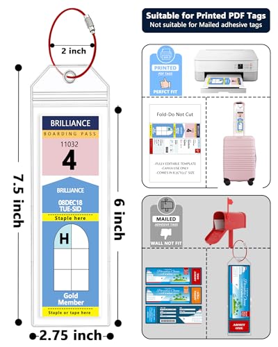 Image of 5 Pack Royal Caribbean Luggage Tag Holders, Travel Essentials for Cruise Ships, Clear Cruise Luggage Tags for Royal Caribbean & Celebrity Cruise, Cruise Essentials 2026-2027 (7.5 x 2.75 in)