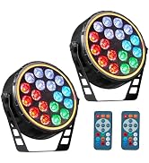 ZKYMZL Stage Lights LED Par Lights, 100W RGBW 4 in 1 LED Uplights Stage Lighting Indoor for Chris...
