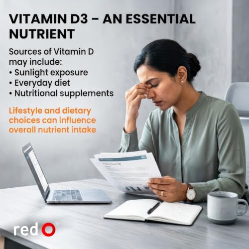 Image of redO Joint Support With K2 Tablets for Men and Women | Vegetarian Calcium 500 mg & Vitamin D3 600 IU | Bone Health, Muscle Strength & Joint Supplement | Pack of 30