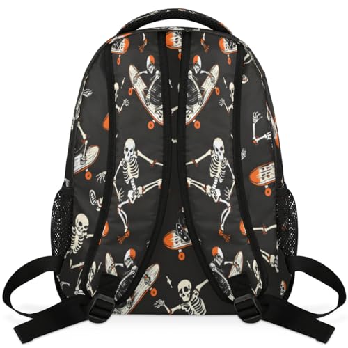 Halloween Skull Backpacks for Boys Girls Kids Funny Soprt Skuu Lightweight 16 Inch School Backpack Laptop College Bookbag Travel Casual Daypack Hiking Camping Computer Rucksack Medium 6
