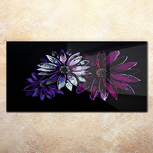 Art murale fleurs nature 140x70cm pour salon moderne - 2