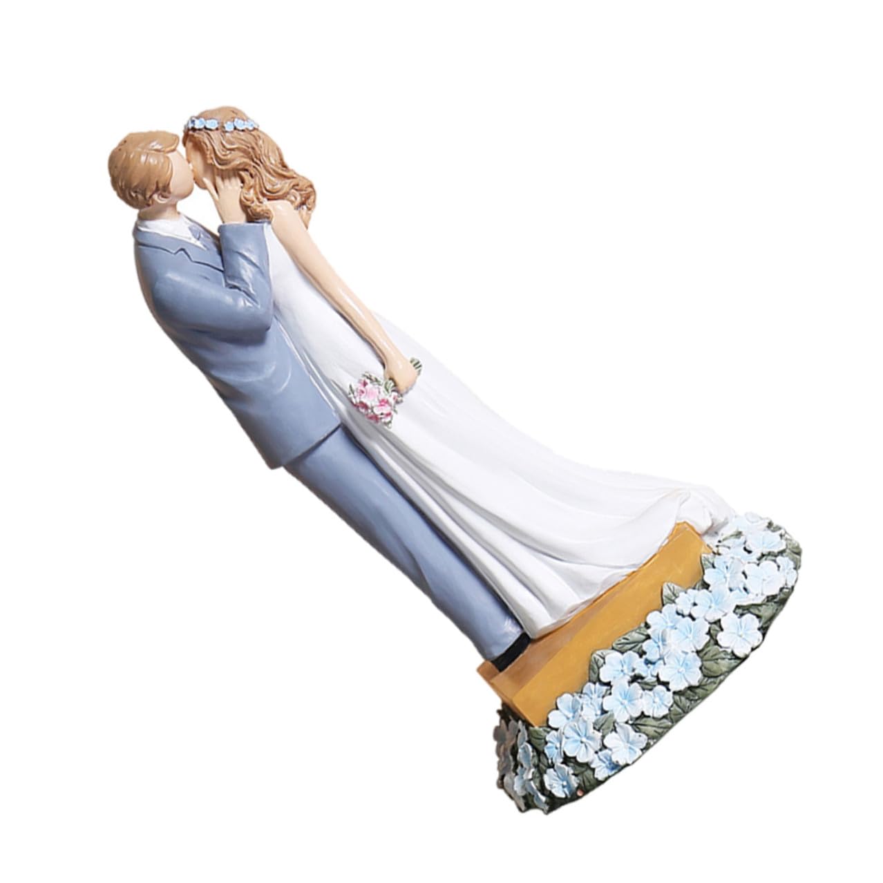 Sculpture décorative couple et figurines d'amour en résine pour gâteau