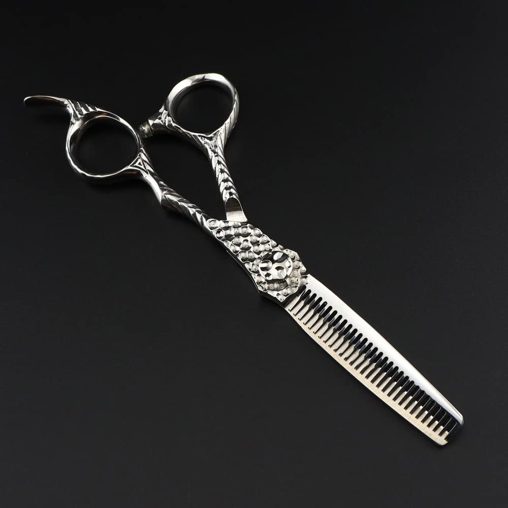 Tijeras Para Cortar El Pelo, Kit Profesional De Tijeras Para Cortar El Pelo, Acero 440C, 6 Pulgadas, De Lujo, Color Plateado, Para Peluquería, Tijeras Para Entresacar Y Cortar El Pelo, Tijeras Para P