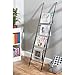 mDesign Metal Leaning Blanket and Towel Ladder - Display Rack for Bedroom and Bathroom - Throw/Quilt Holder - Nursery Wall Rack - Omni Collection - Matte Black