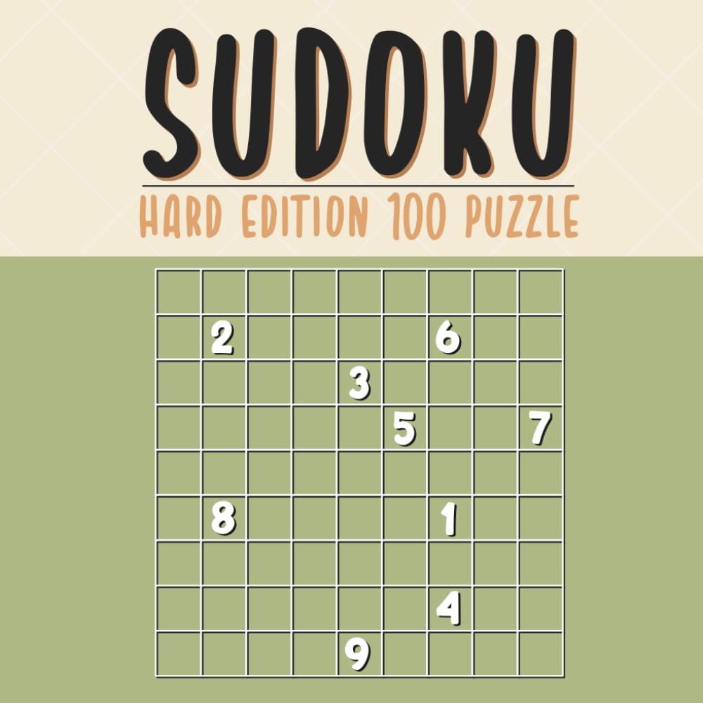 Sudoku: Sudoku puzzle book with Solutions HARD edition(100 Puzzle)
