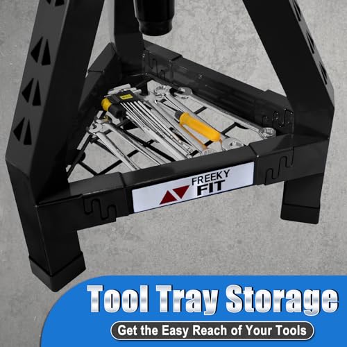 Bundle-Yellow and Black Shop Stool with Tool Tray