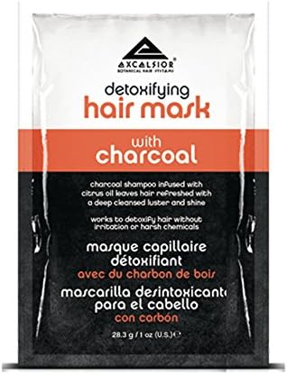Excelsior Detoxifying Hair Mask with Charcoal Sachet 1 ounce (3-Pack)