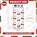 FYSUIMU 20Pcs Red Bow Cherry Plastic Cups with Lids and Straws Clear Drinking Cups Reusable Tumblers for Birthday Baby Shower Wedding Party Supplies