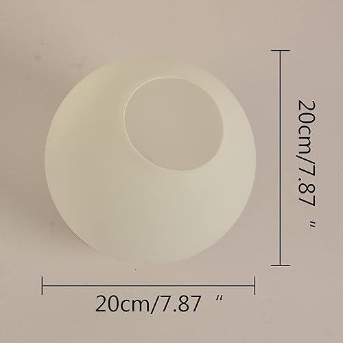 Miniatura 2 de Pantalla de cristal de iluminación para lámpara colgante moderna lámpara de pared con forma de globo blanco esmerilado diámetro 7.87 pulgadas