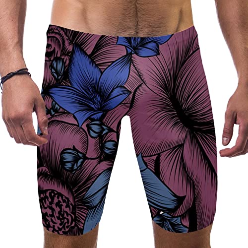 Bañador corto de flores vintage para las tardes de playa y piscina de verano