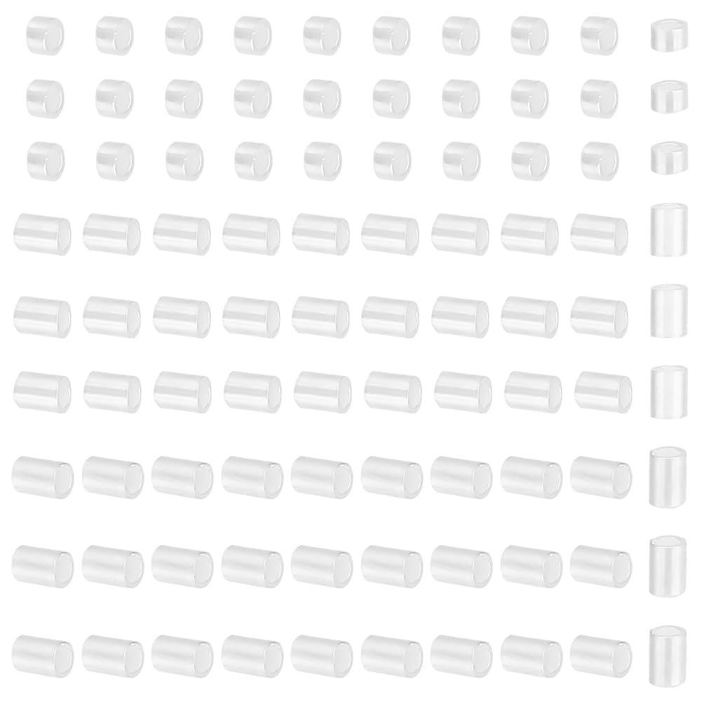 DELORIGIN 90 Pieces 925 Crimping Beads Made of Sterling Silver Jewellery Making 1.5 mm 3 Sizes Crimp Round Tubes Spacers Loose Beads for DIY Necklaces Bracelets Rings Earrings Accessories Crimp Beads