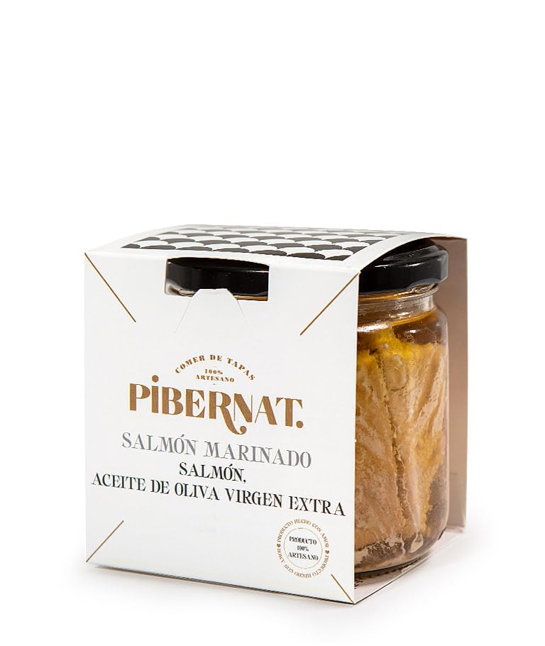 Pibernat Filetes de Salmón en Aceite de Oliva Virgen Extra, Pack de 3 Botes de 280 g, Conserva Artesana Esterilizada, Sin Conservantes ni Colorantes, Lista para Servir