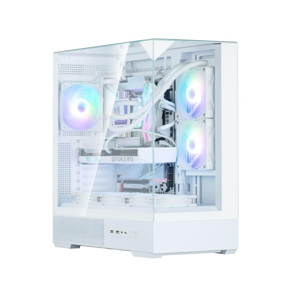 Amazon | ZALMAN P40 Prism White ピラーレスデザイン ATX ミドル