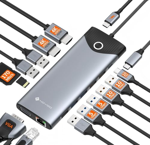 Adaptador multiport USB C ideal para teletrabajo y triple monitor