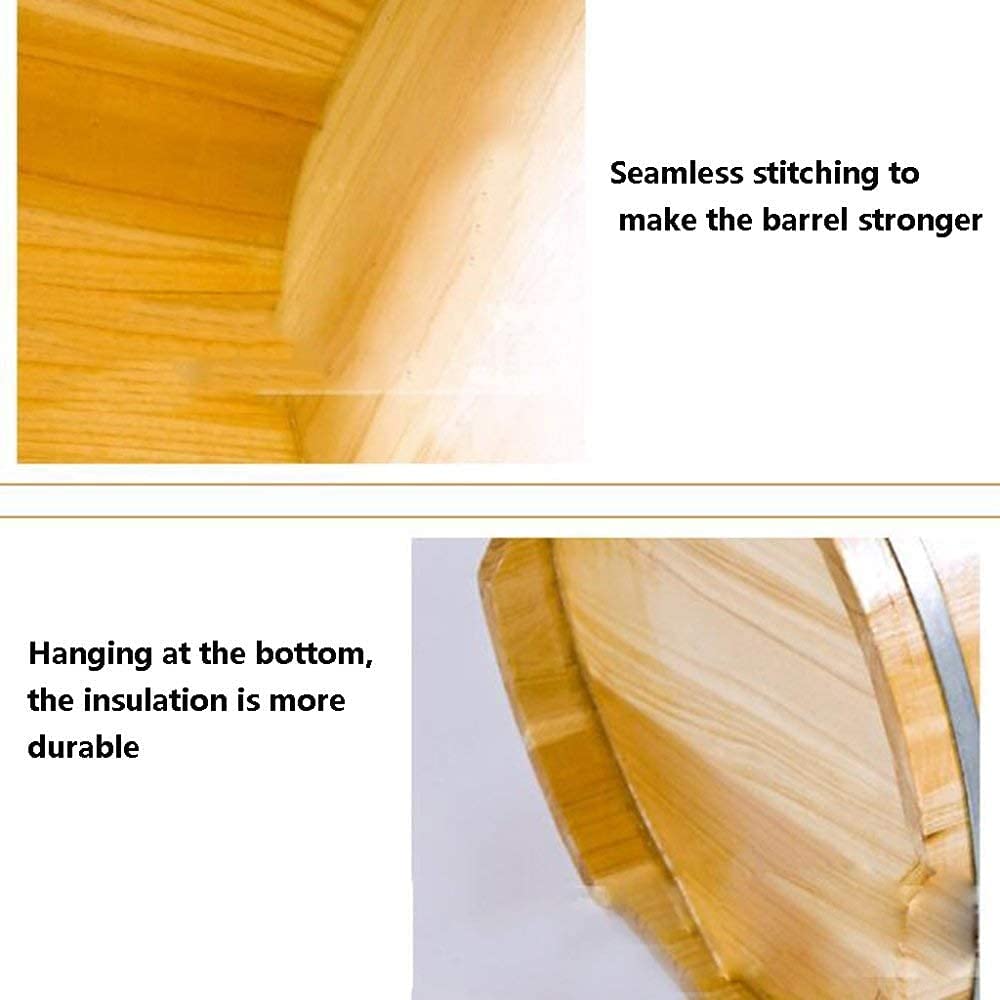 Pediküre Fußbad Wanne Becken 40cm Höhe Bad Fass Eimer Füße Holz Sauna Age Spa Mas