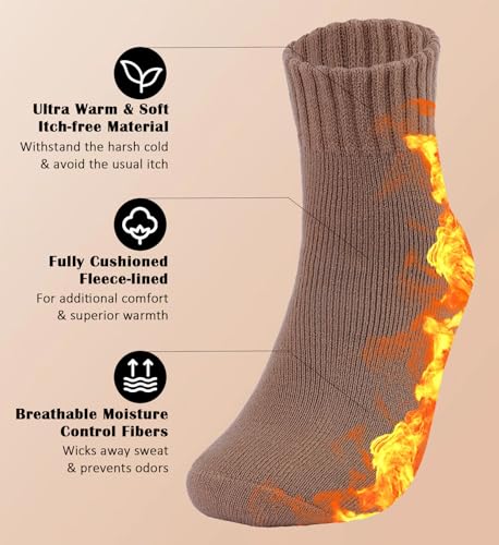 Image of KANAV Women's Warm Winter Thermal Socks - Thick, Soft, Cute & Comfy Slouch Socks