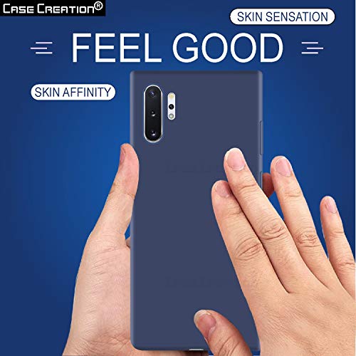 Image of Case Creation Luxurious OG Series for Samsung Galaxy Note 10 Plus Case Cover,Anti-Dirty Slim Case Matte Cute Candy TPU Raised Bezel (Splash of Color) Back Cover for Samsung Note 10 Plus -Navy Blue