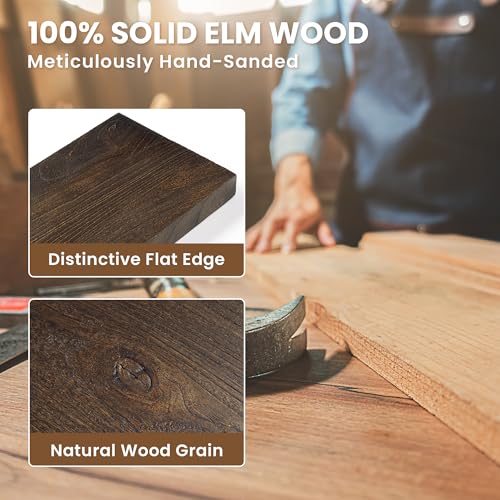 Image of Acovy Extra Deep 72 inch Long Rustic Solid Wood Floating Shelves for Wall, Wall Shelves with Invisible Bracket for Living Room Bathroom Bedroom Kitchen, Set of 1, Walnut