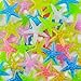 Oun Nana Glow in The Dark Starfish Rocks, 100 Pcs Luminous Sea Star Shaped Stones for Aquarium, Fish Tank, Fish Bowl, Garden, DIY Crafts (Mixed Colors)