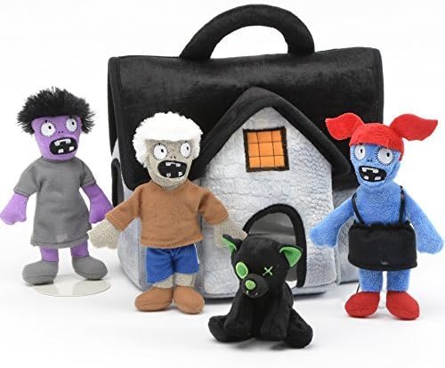 Plush Zombie House with 3 Zombies & 1 Zombie Pet by Unipak