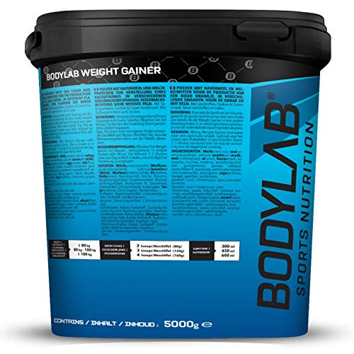 Bodylab24 Weight Gainer Banane 5kg für Masseaufbau