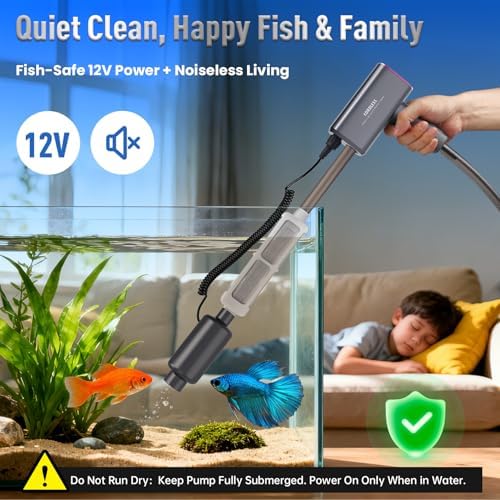 Cordless Aquarium Vacuum Gravel Cleaner: 36W Electric Fish Tank Cleaner — 사진 5