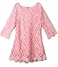 EGELEXY Princess Kids Girls Half Sleeve Flower Lace Dress