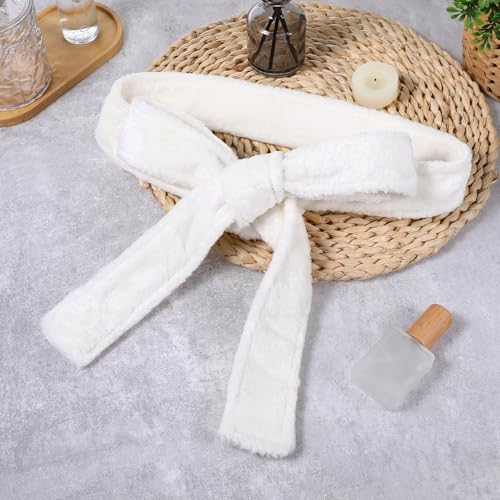 YQQYG Bademantel Gürtel Weiß, Ersatzteil Handtuch-Morgenmantel-Gürtel, Weiche Bademantelschnur, Bademantel-Krawatte Ersatz für Hotel Bademantel Gürtel