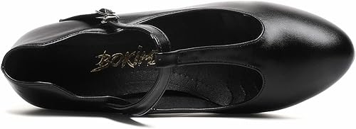 Miniatura 5 de Zapatos de carácter para mujer, antideslizantes, zapatos de salón de baile de salón de baile con correa en T
