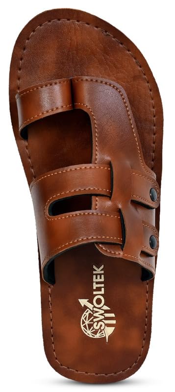 Image of Stylish Flip Flops and Slippers for Men | Comfortable & Lightweight Rubber Chappals Anti-Skid, Durable, Casual Footwear for Home & Outdoor Use (ALL-SWOLTEK-SL-25-01-SL-25-01 PT)